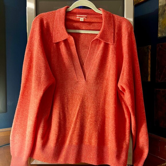 J. Crew Sweaters - J. Crew Pink V-Neck Sweater (Large)